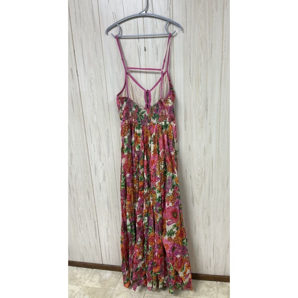 Free People Floral Dream Weaver Maxi Dress Spring Earth Fairy Boho Medium Cotton - Picture 8 of 9